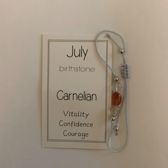NWT Zodiac July Adjustable Carnelian Stone Bracelet - Picture 1 of 1